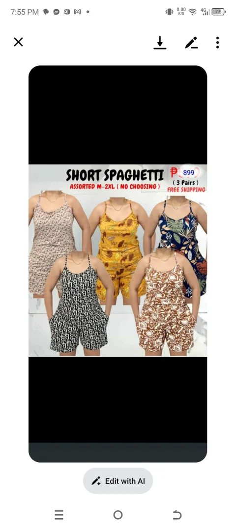 Assorted Terno for women 3 PAIRS