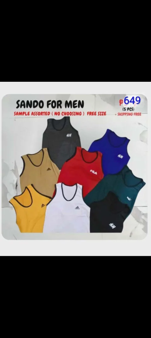 SANDO FOR MEN 5 pcs