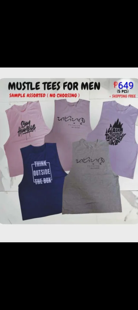 MUSCLE SANDO FOR MEN  5 pcs