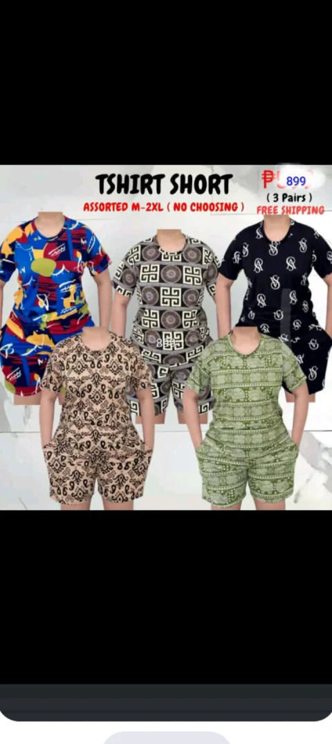 TSHIRT SHORT 3 PAIRS