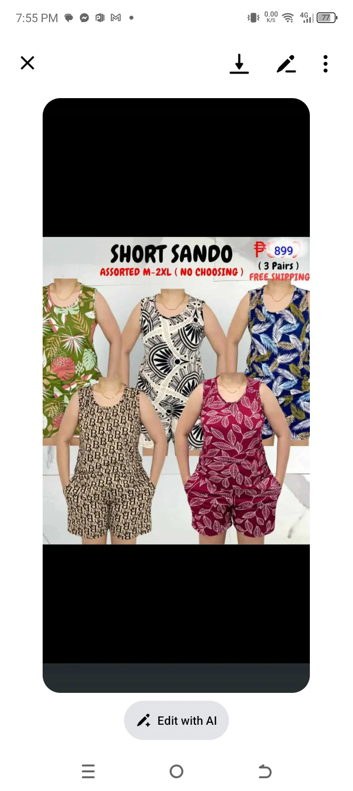 Assorted Terno for women 3 PAIRS