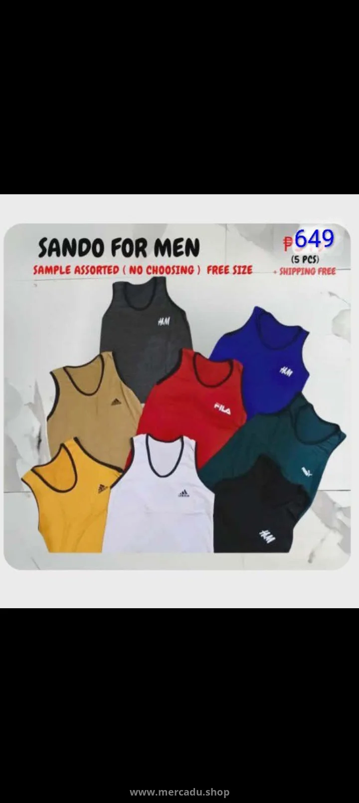 SANDO FOR MEN 5 pcs